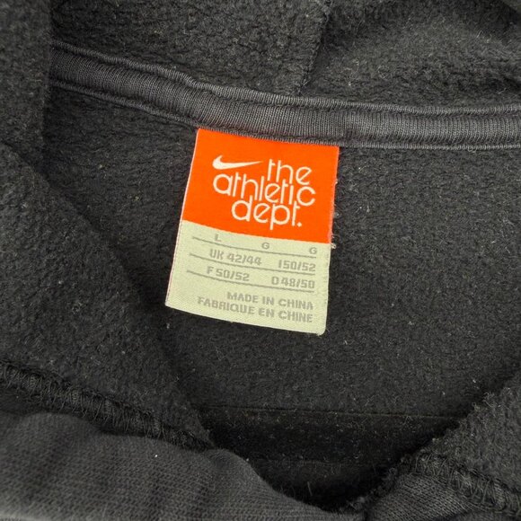 Nike Athletic Dept Hoodie Large Black Pullover Sweatshirt Vintage Style Logo - Picture 2 of 6